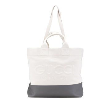 Gucci Canvas Embossed Logo Tote Pre-