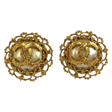 Chanel Cc Logo Clip-On Earrings Metal