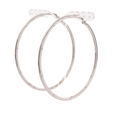 Chanel Cc Logo Hoop Earrings Metal