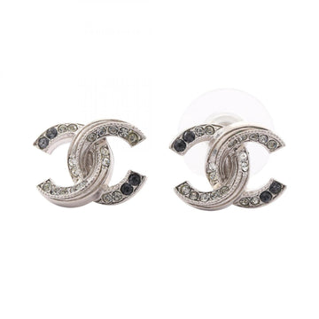 Chanel Cc Logo Earrings Sterling Silver