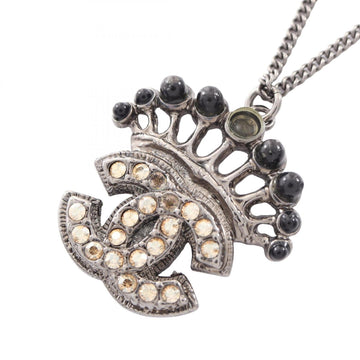 Chanel Cc Logo Pendant Necklace Sterling