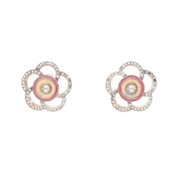 Chanel Cc Logo Earrings Metal Gold-Tone