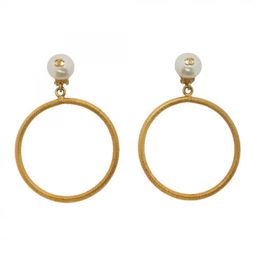 Chanel Cc Logo Circle Clip-On Earrings