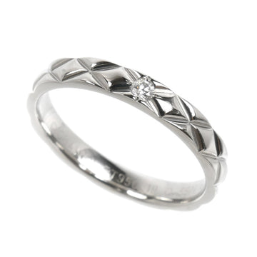 Chanel Matelassé Ring Platinum With