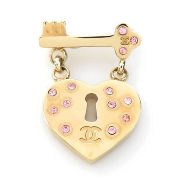 Chanel Brooch Metal And Rhinestone Gold