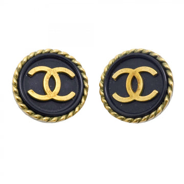 Chanel Cc Logo Circle Clip-On Earrings