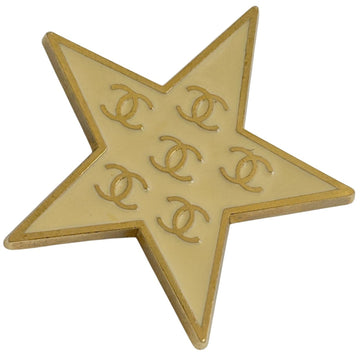 Chanel Cc Logo Star Brooch Metal