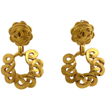 Chanel Cc Logo Clip-On Earrings Metal
