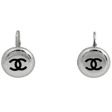 Chanel Cc Logo Round Earrings Metal