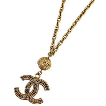 Chanel Cc Logo Pendant Necklace Metal
