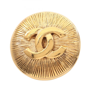 Chanel Cc Logo Round Brooch Metal