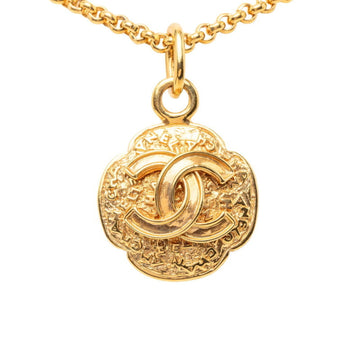 Chanel Cc Logo Pendant Necklace Metal