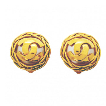 Chanel Cc Logo Clip-On Earrings Metal