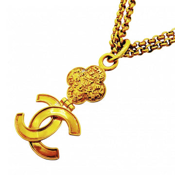 Chanel Cc Logo Pendant Necklace Metal