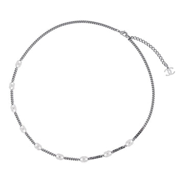 Chanel Cc Logo Pendant Necklace Metal