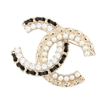 Chanel Cc Logo Brooch Metal