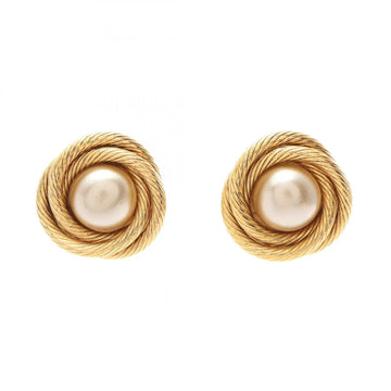 Chanel Pearl Clip-On Earrings Artificial