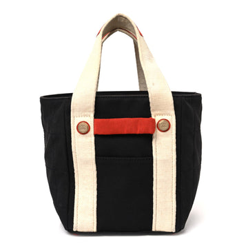 Chanel Canvas Bucket Bag White Black