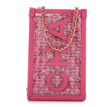 Chanel Tweed Pvc Lambskin Clutch With