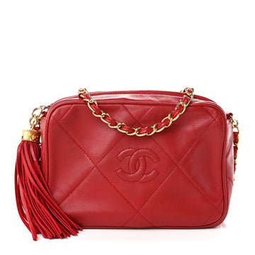 Chanel Lambskin Quilted Tassel Camera