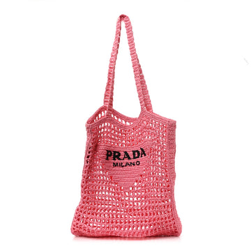 Prada Yarn Raffia Effect Crochet Logo