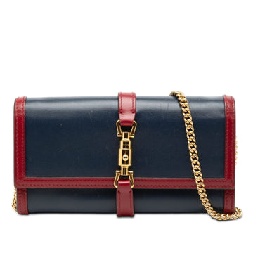 Gucci Bicolor Calfskin Jackie Wallet On