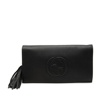 Gucci Leather Soho Disco Clutch Pre-