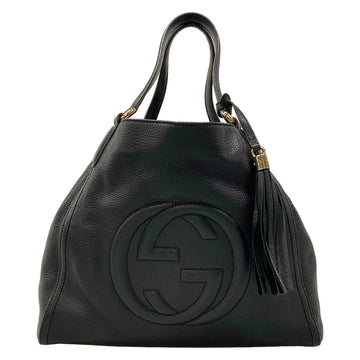 Gucci Soho Cellarius Black Leather Tote