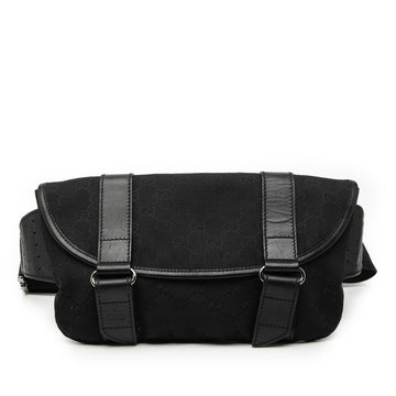 Gucci Gg Canvas Belt Bag Pre-Loved Black