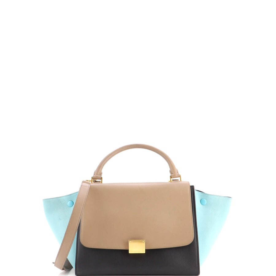 Celine Tricolor Trapeze Bag Leather