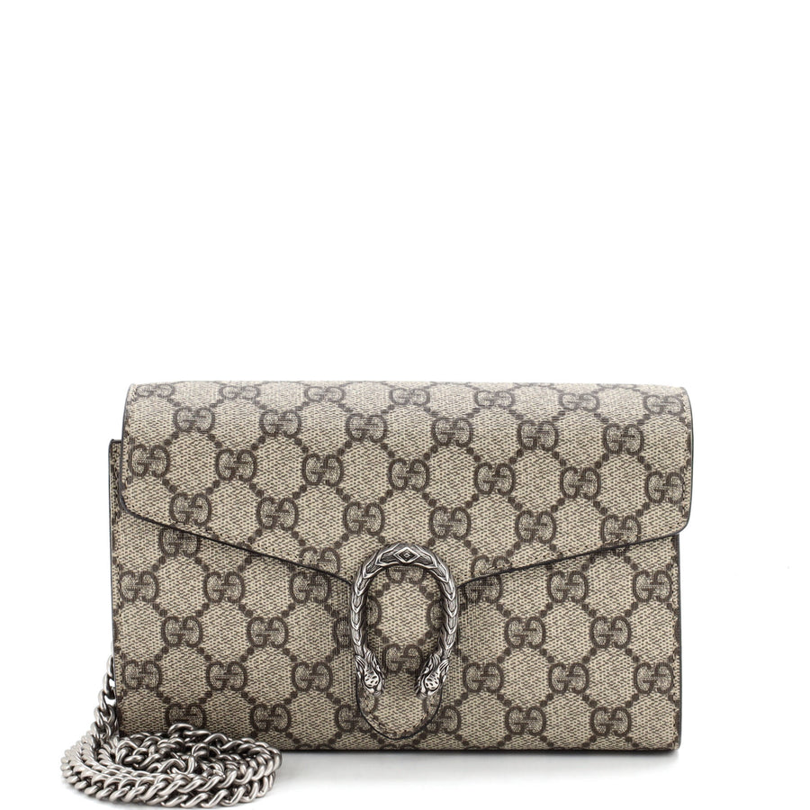 Gucci Dionysus Chain Wallet Gg Coated