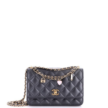 Chanel Flap Bag Charms Strap Wallet On