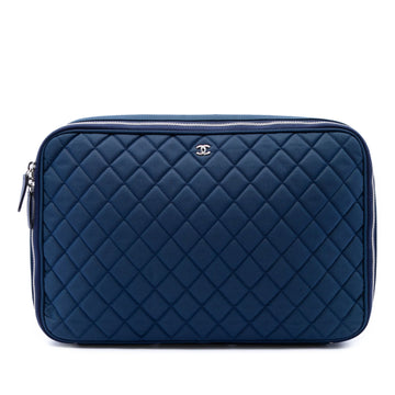 Chanel Cc Quilted Nylon Laptop Case Pre-