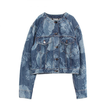 Fendi Floral Print Cropped Collarless