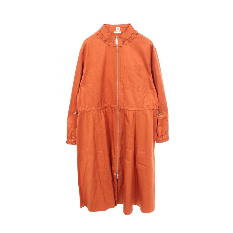Hermes Frilled Collar Zip Up Long