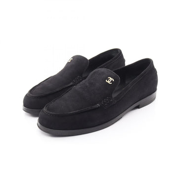 Chanel Coco Mark Loafers Flat Shoes #38