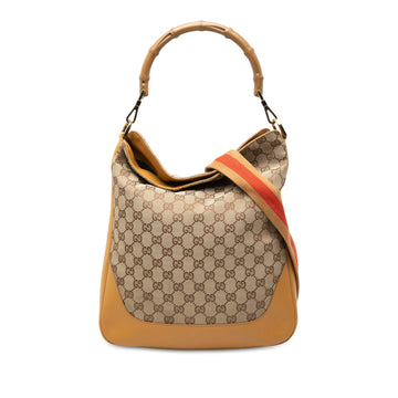 Gucci Gg Canvas Bamboo Web Satchel Pre-