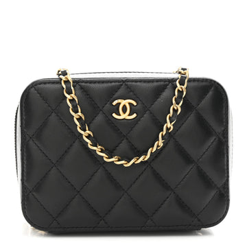 Chanel Lambskin Quilted Cc Pearl Crush