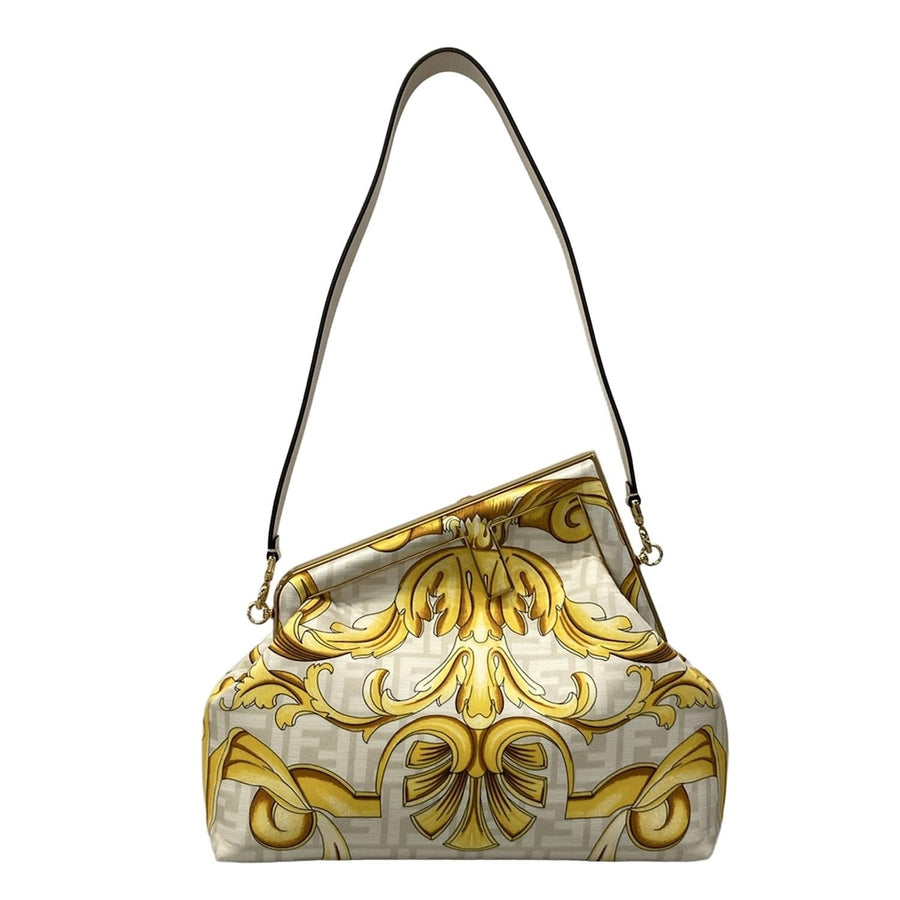 Fendace Shoulder Bag White Yellow Multi