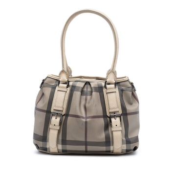 Burberry Small Smoke Check Coated Canvas