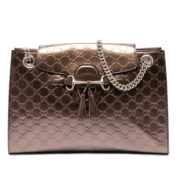 Gucci Large Ssima Patent Emily Shoulder