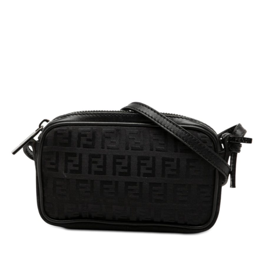 Fendi Mini Zucchino Canvas Zip Crossbody