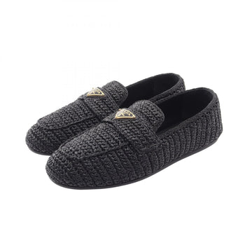 Prada Crochet Triangle Logo Flat Loafers