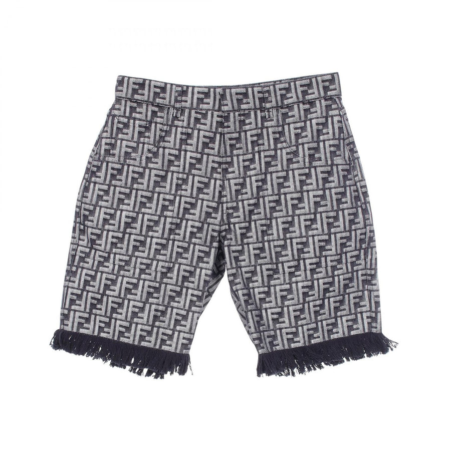 Fendi Zucca Fringe Half Denim Pants