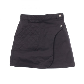 Hermes Sellier Button Quilted Mini Skirt