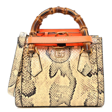 Gucci Snakeskin Mini Diana Tote Bag