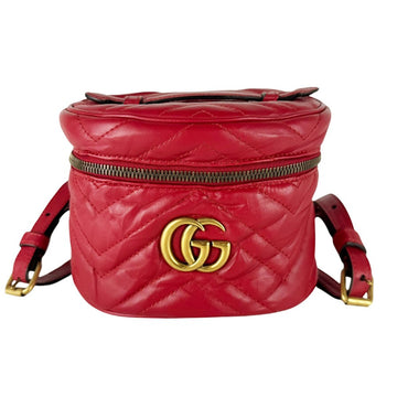 Gucci Gg Marmont Backpack Red/Gold