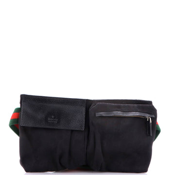 Gucci Vintage Double Belt Bag Gg Canvas