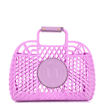 Fendi Ff Logo Stamp Basket Tote Pvc