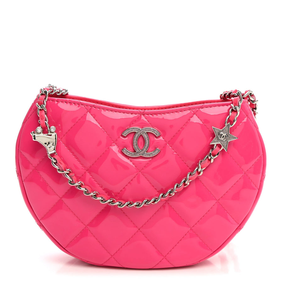 Chanel Patent Calfskin Quilted Enamel Cc